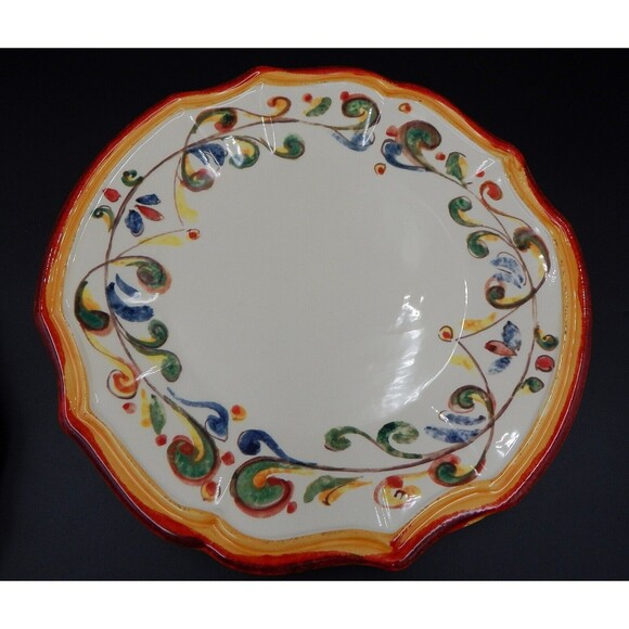 Sur La Table Mara Pattern Dinner Plates 11 Inch Made in Italy Set of 2 - Picture 11 of 12